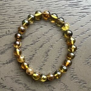 Flower Amber bracelet 6/7mm